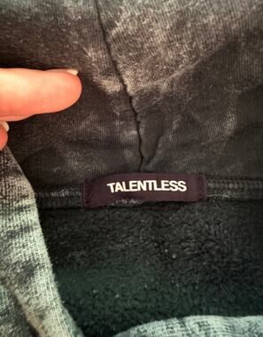 Talentless acid wash Gray Colored Heavyweight Hoodie -size Large